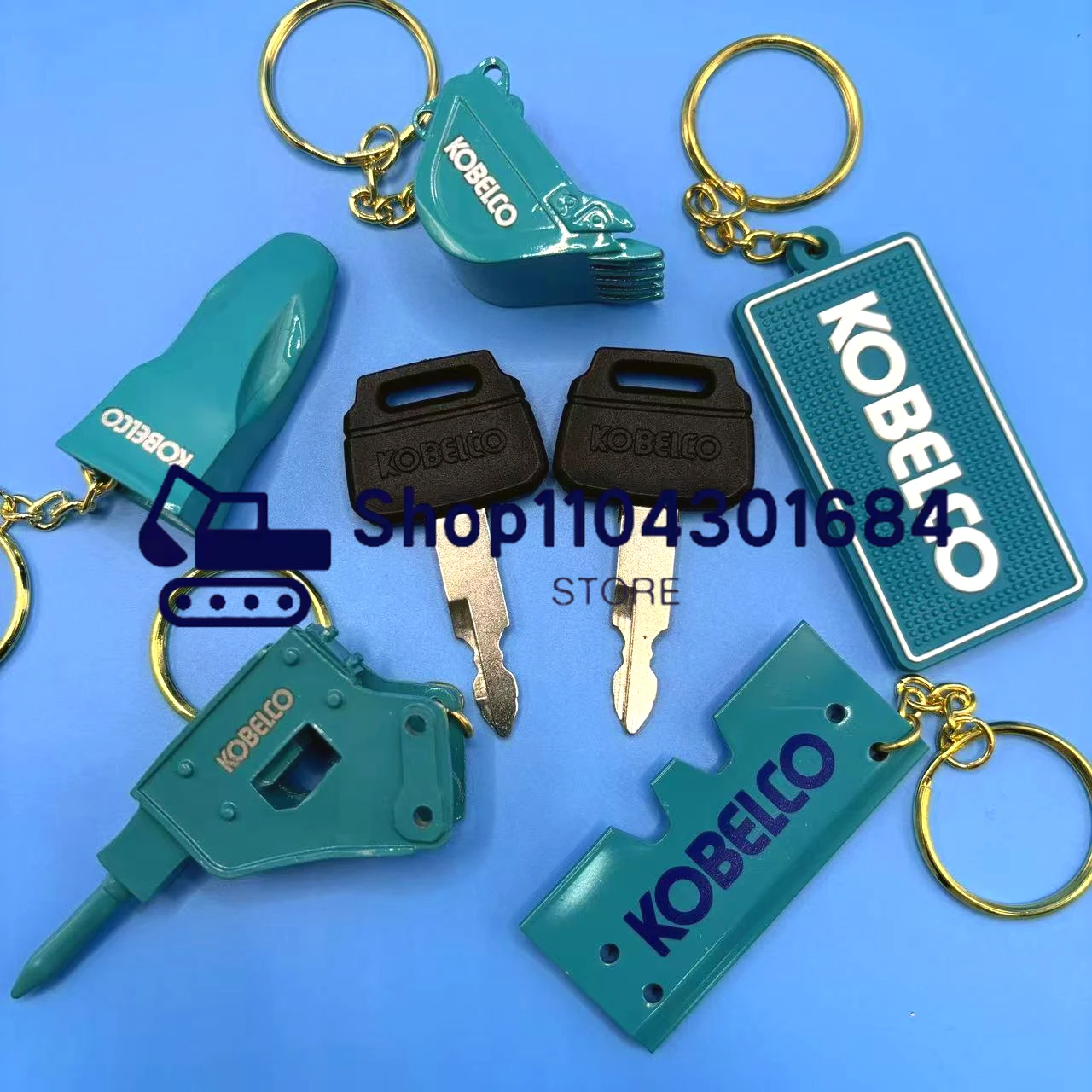 Heavy Equipment With Bucket - Llave K250 para excavadora Kobelco, llavero