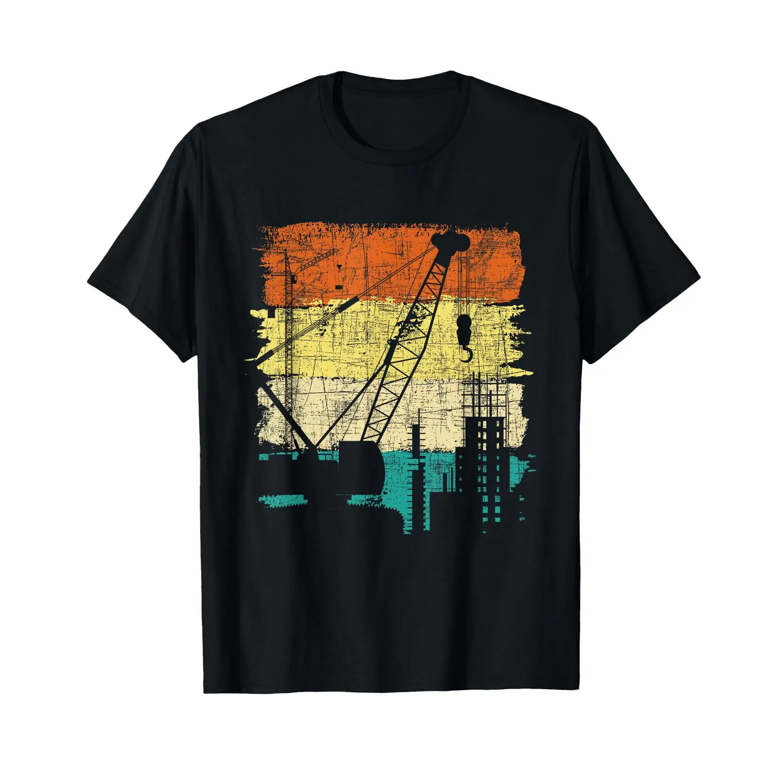 Heavy Equipment Driver - Camiseta Crane Drive Retro Tower Heavy