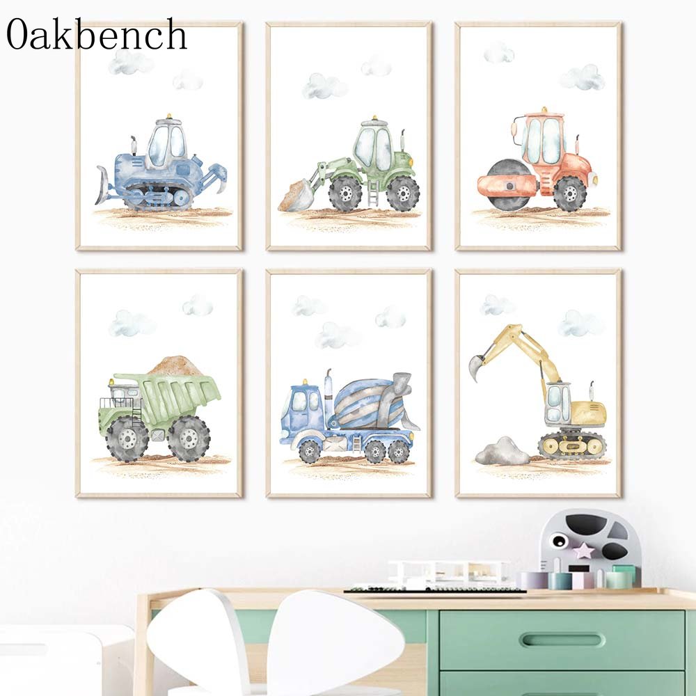 Heavy Equipment Background - Póster en lienzo de coches de
