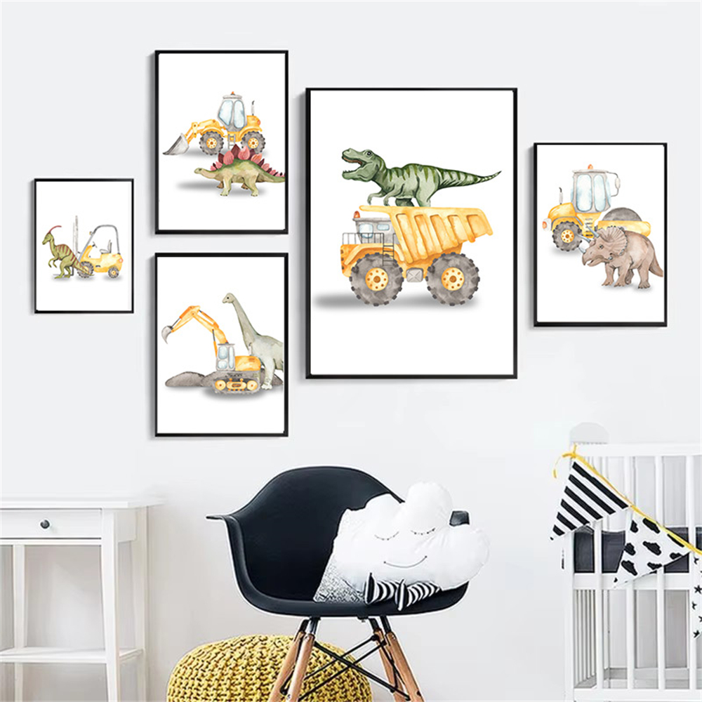 Heavy Equipment Background - Cuadro sobre lienzo para pared con
