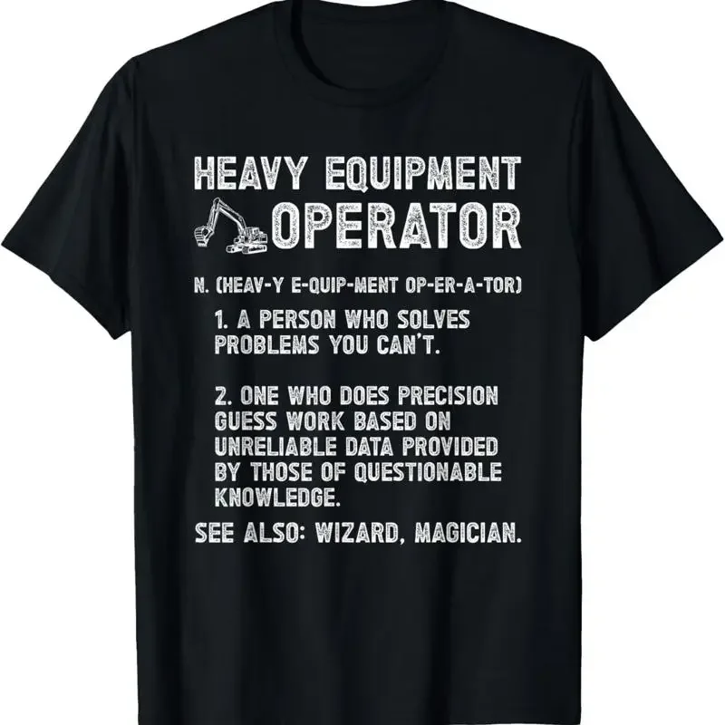 Heavy Equipment Definition - Camiseta con definición de operador de