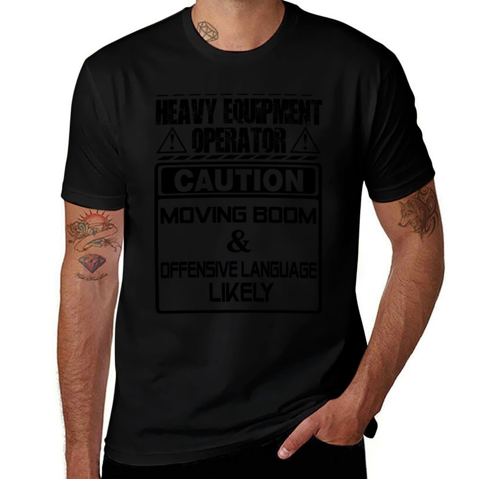 Heavy Equipment Background - Camiseta deportiva de manga corta con