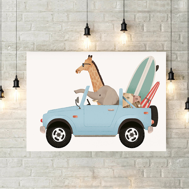 Girafa, elefante, oso, Animal, - Heavy Equipment Background reseña y precio