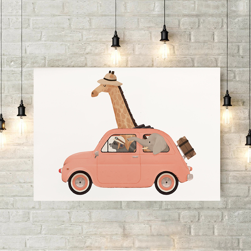 Girafa, elefante, oso, Animal, - Heavy Equipment Background reseña y precio