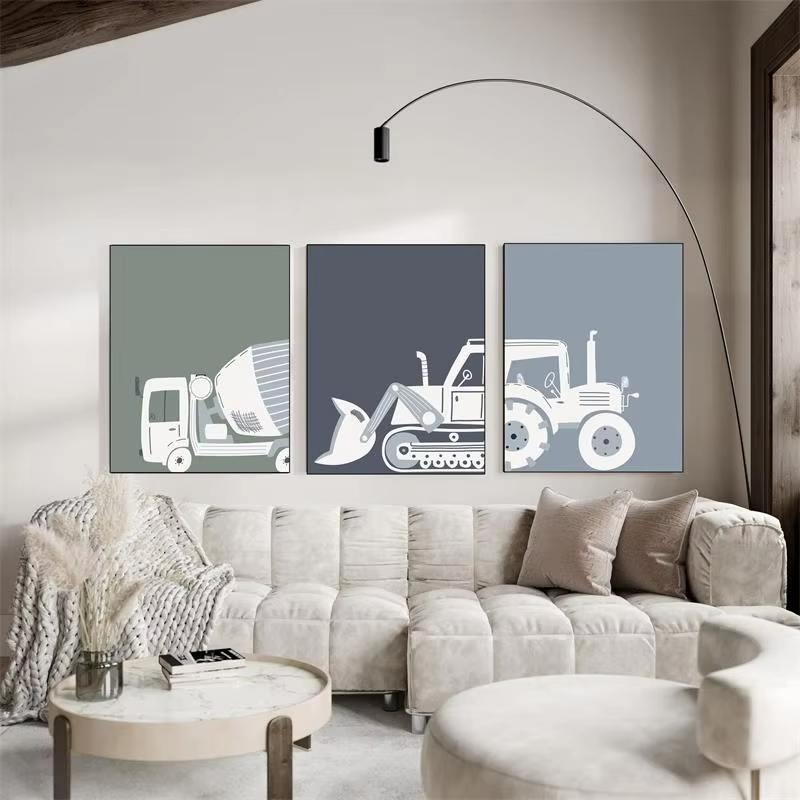 Póster moderno de vehículos de - Heavy Equipment Background reseña y precio